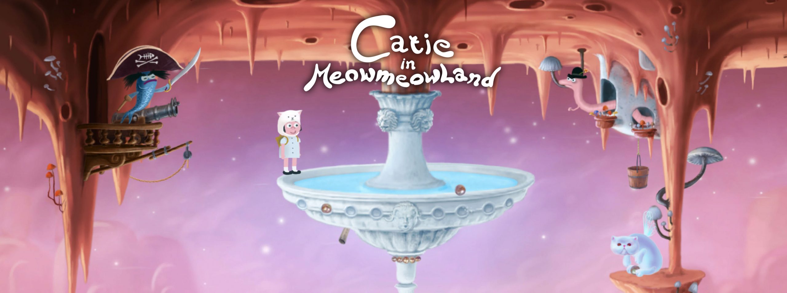 Catie in MeowmeowLand - Introducing cover of point-and-click adventure indie game from Slovakia